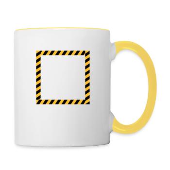 Frame sign barrier tape - Contrasting Mug - white/yellow - Right
