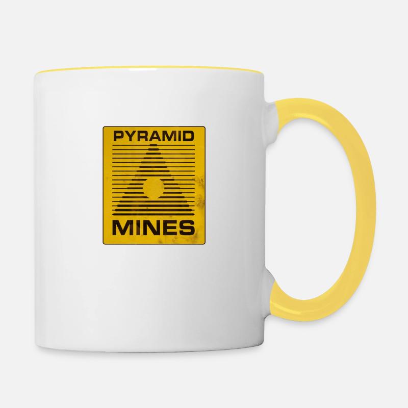 Pyramid Mines - Contrasting Mug - white/yellow