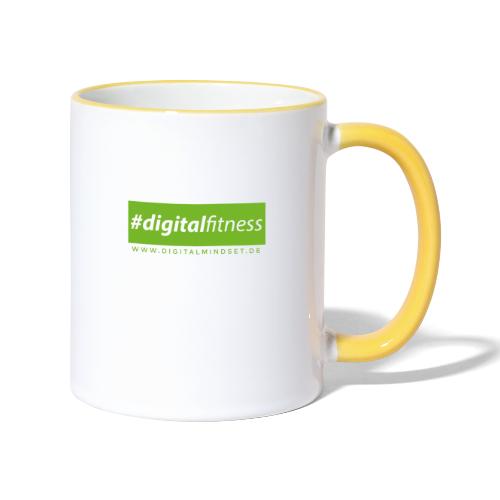 #digitalfitness - Tasse zweifarbig