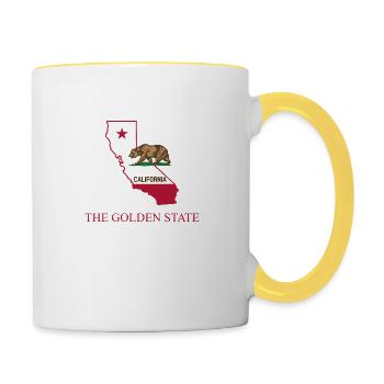 The Golden State - Tasse zweifarbig - Weiß/Gelb - Rechts