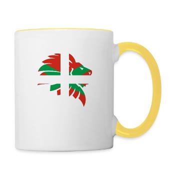 Basque flag Navarre Basque Basque gift - Contrasting Mug - white/yellow - Right