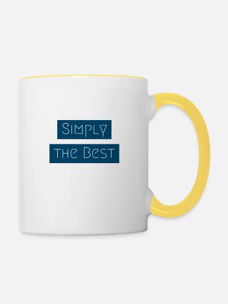 Einfach das beste - Tasse zweifarbig - Weiß/Gelb
