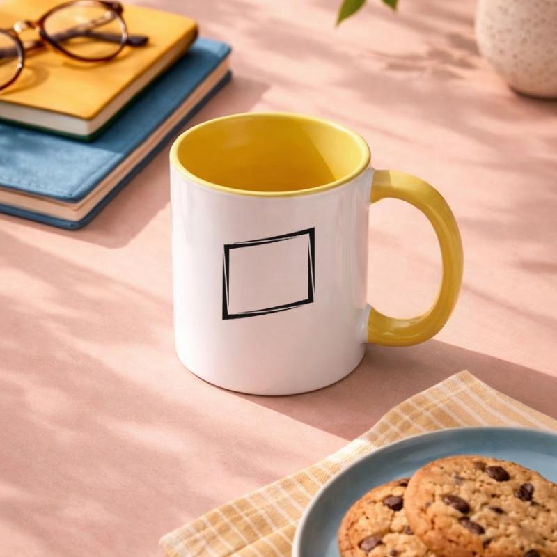 Shield rectangle frame Contrasting Mug