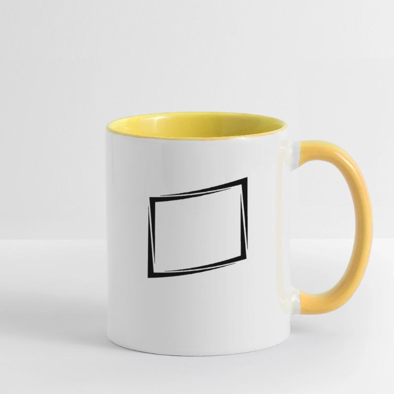 Shield rectangle frame Contrasting Mug