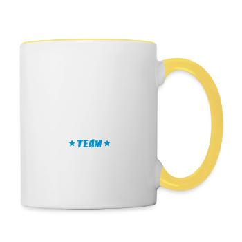 Après-ski saying team mountains - Contrasting Mug - white/yellow - Right