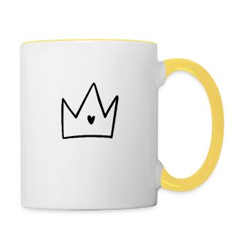 Princesse prince - Mug contrasté - blanc/jaune - Droite