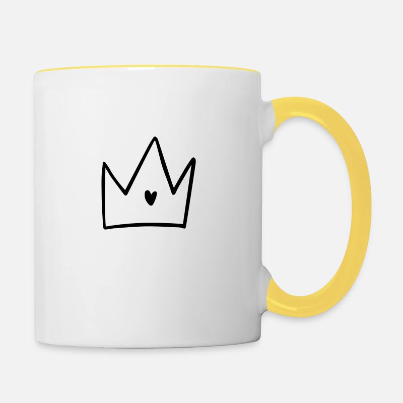Princesse prince - Mug contrasté - blanc/jaune