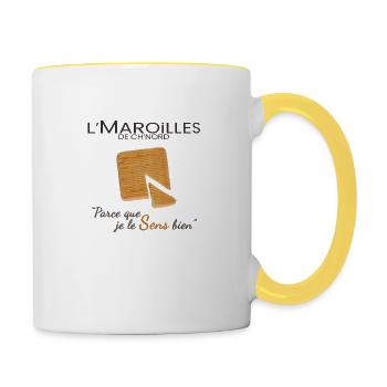 L' MAROILLES - Mug contrasté - blanc/jaune - Droite