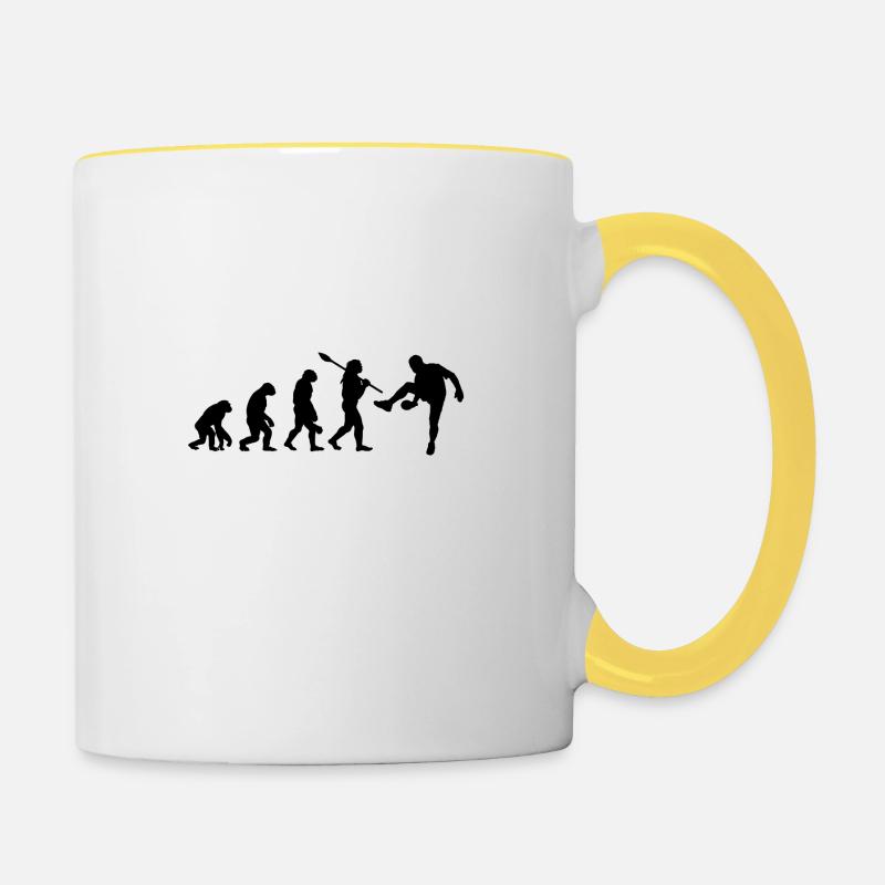 Ping-pong Evolution - Contrasting Mug - white/yellow