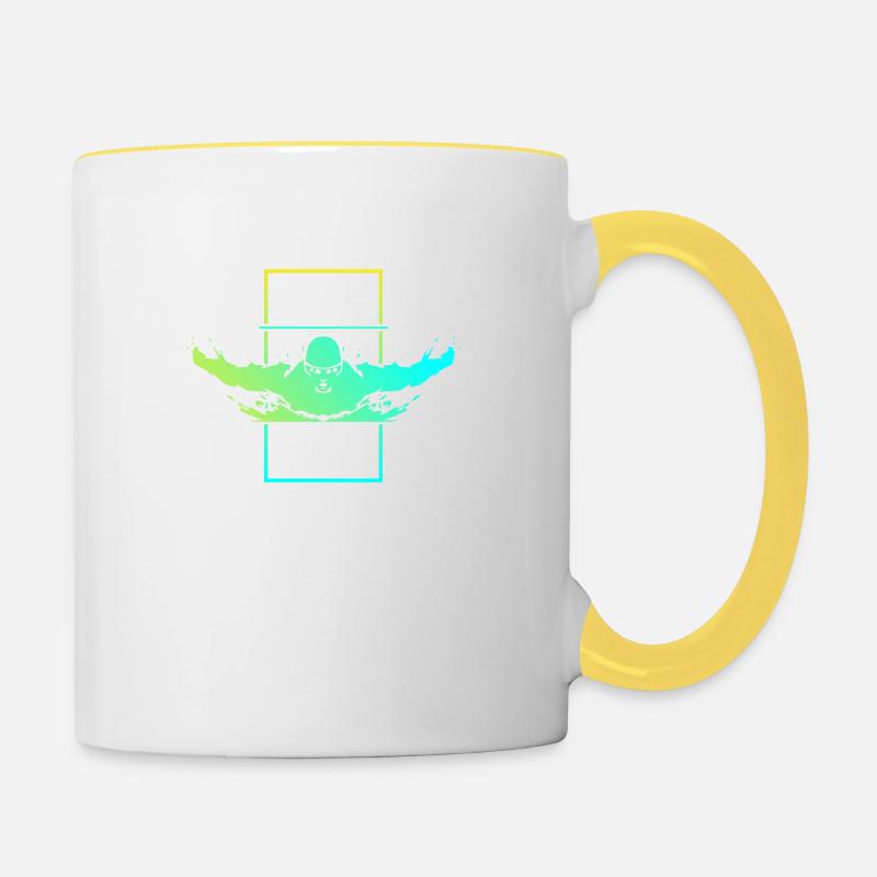 Chlorine is my perfume-funny - Contrasting Mug - white/yellow