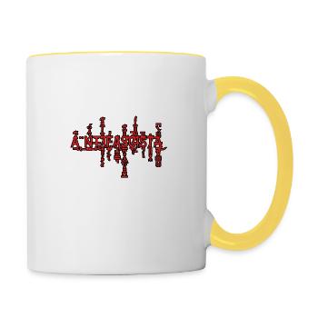 Antifasciste - Mug contrasté - blanc/jaune - Droite