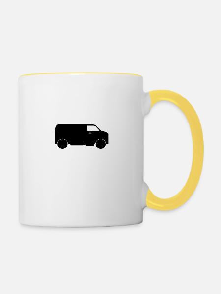 van - Tasse zweifarbig - Weiß/Gelb