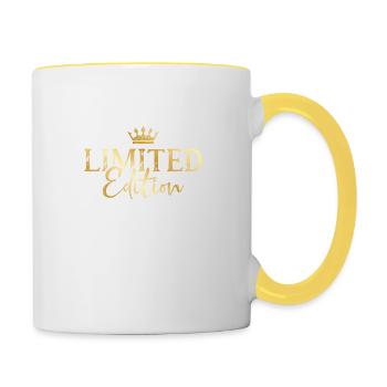 Limited Edition Krone - Tasse zweifarbig - Weiß/Gelb - Rechts