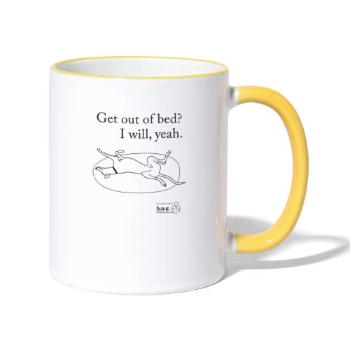 Greyhound roaching in black - Contrasting Mug