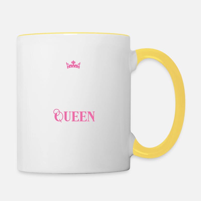 Lunettes de ski Ski Queen disant - Mug contrasté - blanc/jaune