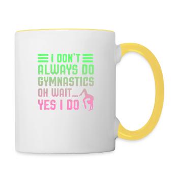 Gymnastics sport - Contrasting Mug - white/yellow - Right