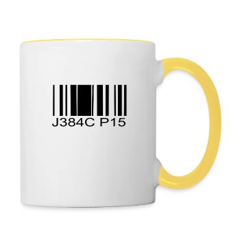 Anti PiS - I SUPPORT THE STRIKE OF WOMEN ***** *** - Contrasting Mug - white/yellow - Right