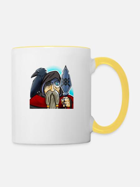 Haarglättung Odin - Tasse zweifarbig - Weiß/Gelb