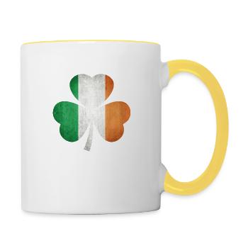 Irish lover - Contrasting Mug - white/yellow - Right