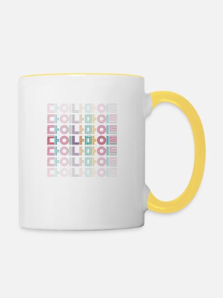 DYNAMIT 2 - Tasse zweifarbig - Weiß/Gelb