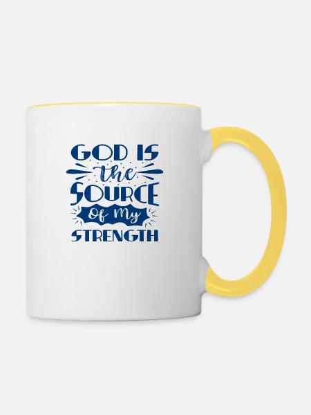 Gott ist der - Tasse zweifarbig - Weiß/Gelb