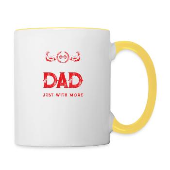 Muscle Papa Papa Fitness Gym - Mug contrasté - blanc/jaune - Droite