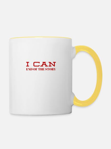 ich bin ein Macher - Tasse zweifarbig - Weiß/Gelb
