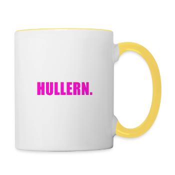 EAT SLEEP HULLERN REPEAT HULAHOOP DAMEN KINDER - Tasse zweifarbig - Weiß/Gelb - Rechts