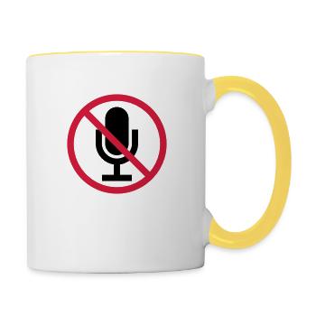 Shield Mute Microphone - Contrasting Mug - white/yellow - Right