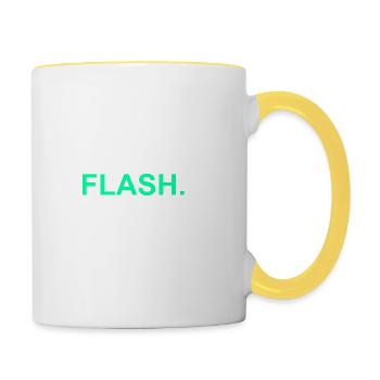Eat Sleep Flash Repeat Boulder Bouldern Escalade - Mug contrasté - blanc/jaune - Droite