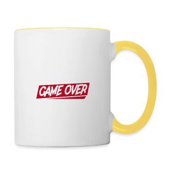 Game Over Il Se marie design pour le - Mug contrasté - blanc/jaune - Droite