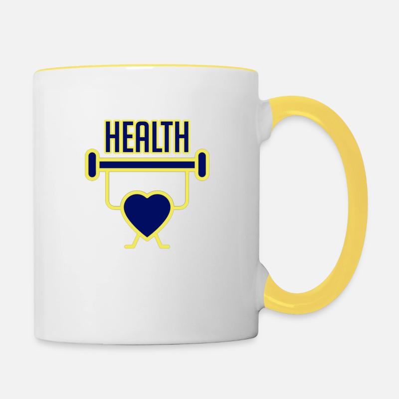 Health - Contrasting Mug - white/yellow