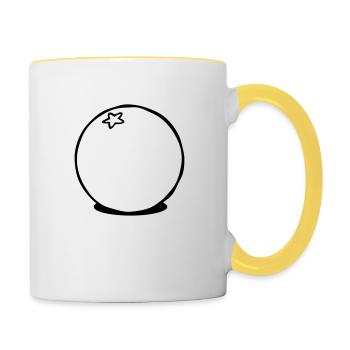 Vegetarisch Orange Obst - Tasse zweifarbig - Weiß/Gelb - Rechts