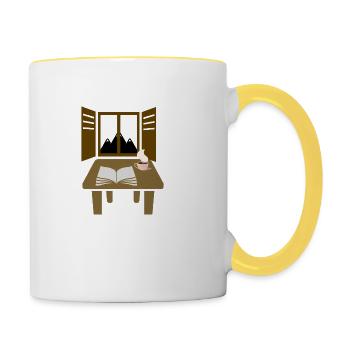 Natures mortes - Mug contrasté - blanc/jaune - Droite