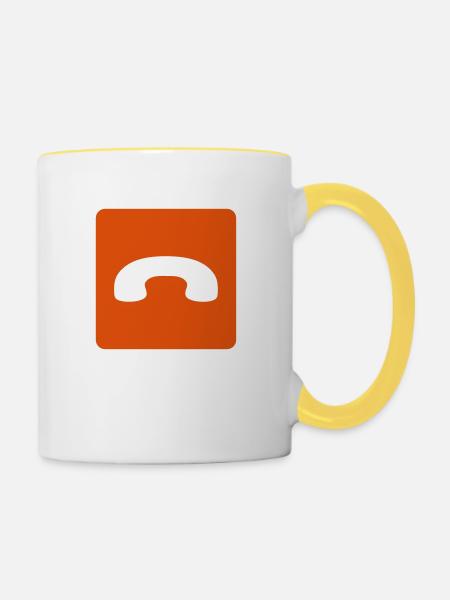 Berufung lehnt ab - Tasse zweifarbig - Weiß/Gelb