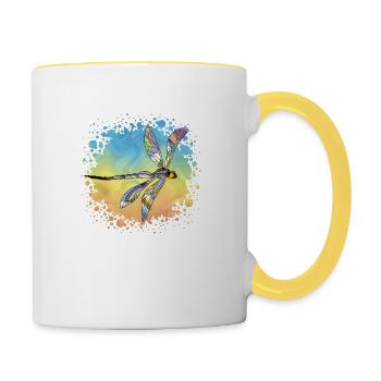 dragonfly - Contrasting Mug - white/yellow - Right