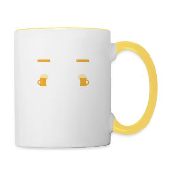Brautvater Geschenk Hochzeit Ehe - Tasse zweifarbig - Weiß/Gelb - Rechts