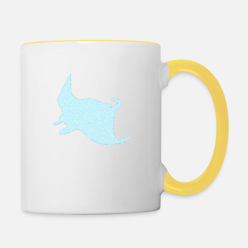 Rays Manta - Contrasting Mug - white/yellow