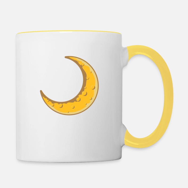 Lune Design De la Lune de Faudesse - Mug contrasté - blanc/jaune