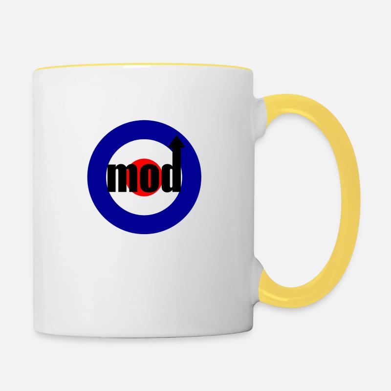 Mod / Quadrophenia - Tasse zweifarbig - Weiß/Gelb