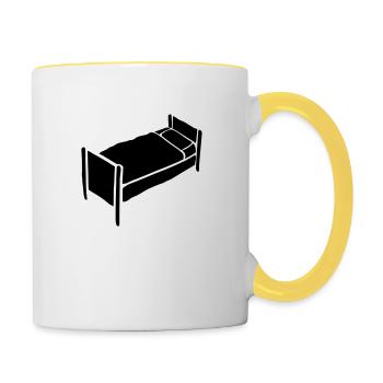 Bedroom cot furniture - Contrasting Mug - white/yellow - Right