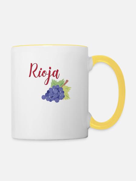 Rioja - Tasse zweifarbig - Weiß/Gelb