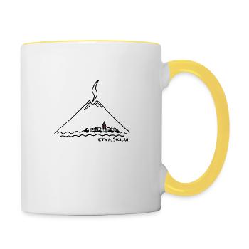 Etna - Tasse zweifarbig - Weiß/Gelb - Rechts