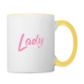 Boss Lady - Tasse zweifarbig - Weiß/Gelb - Rechts