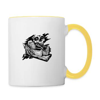 Carpenter Planer of Horror - Contrasting Mug - white/yellow - Right