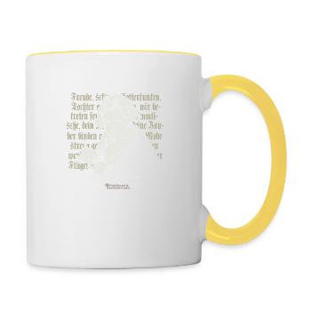 Beethoven 9. Symphonie Ode an die Freude - Tasse zweifarbig - Weiß/Gelb - Rechts