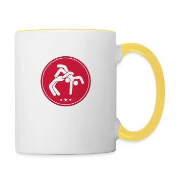 Ringen Wrestling - Contrasting Mug - white/yellow - Right