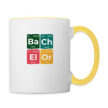 Chemie Wissenschaft Geschenk Chemiker - Tasse zweifarbig - Weiß/Gelb - Rechts