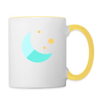 Mond - Tasse zweifarbig - Weiß/Gelb - Rechts