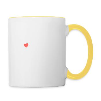 Mama ist die Beste - Tasse zweifarbig - Weiß/Gelb - Rechts